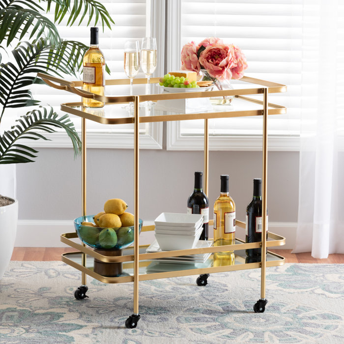 Mercer41 Celese Mobile Wine Bar Cart & Reviews Wayfair